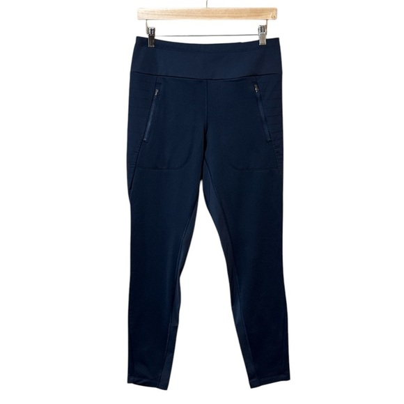 EUC - Athleta Peak Hybrid Fleece Leggings - Size M - Navy - Picture 7 of 9